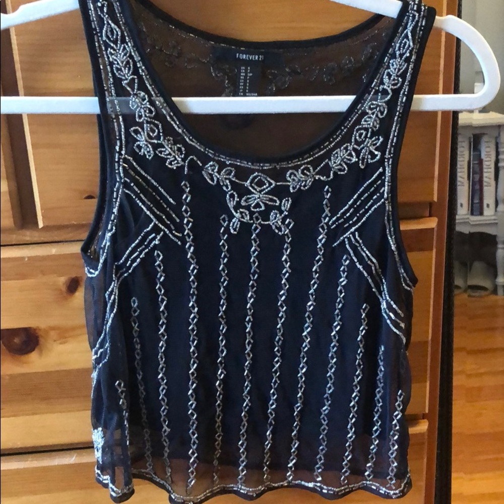 Black Beaded Top